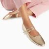 Vanessa Wu Ballerines Luce or à doubles brides< Mocassins, Derbies, Ballerines