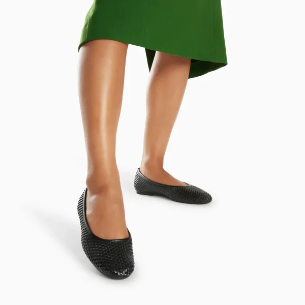 Vanessa Wu Ballerines Provence tressées noires< Mocassins, Derbies, Ballerines