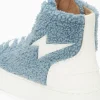 Vanessa Wu Baskets éclair Alba montantes bleu-gris< Baskets