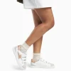 Vanessa Wu Baskets éclair Sadie blanc et rose gold à scratchs< Baskets