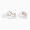 Vanessa Wu Baskets éclair Sadie blanc et rose gold à scratchs< Baskets