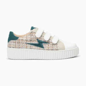Vanessa Wu Baskets éclair Thiem en tweed multicolore à scratchs< Baskets