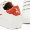 Vanessa Wu Baskets éclair Vicky blanc et orange à scratchs< Baskets