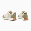 Vanessa Wu Baskets monogramme Athénaïs beige et kaki à semelle running< Baskets