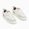 Vanessa Wu Baskets monogramme Luna blanc et argent< Baskets