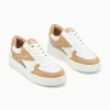 Vanessa Wu Baskets Nassita beige et rose gold à lacets< Baskets