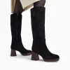 Vanessa Wu Bottes Lamia noires à talon bois< Bottes, Cuissardes