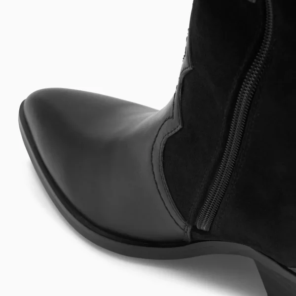 Vanessa Wu Bottes santiags Joe bi-matière noires< Bottes, Cuissardes