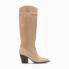 Vanessa Wu Bottes santiags Maud beiges à talon< Bottes, Cuissardes