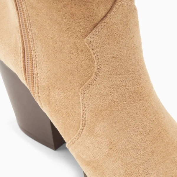 Vanessa Wu Bottes santiags Sharon beiges à talon< Bottes, Cuissardes