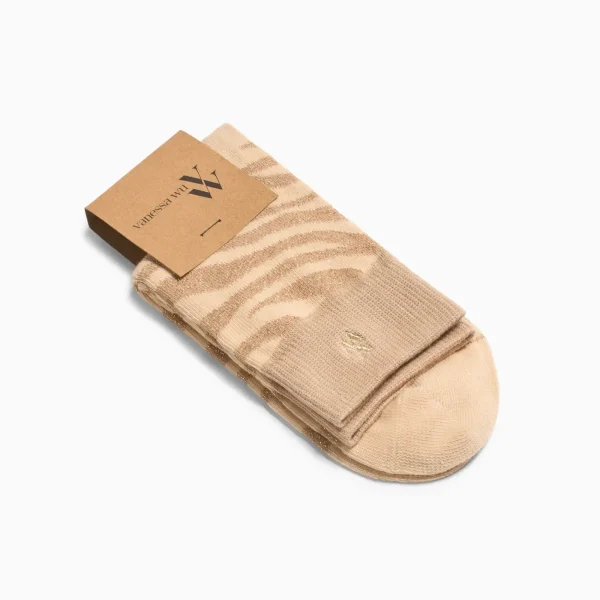 chaussettes_brianna_beige_2.webp Vanessa Wu Chaussettes Brianna beige et zébré or< Chaussettes