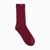 Vanessa Wu Chaussettes Ella bordeaux côtelées< Chaussettes