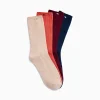 Vanessa Wu Chaussettes Ella brique côtelées< Chaussettes
