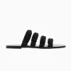 Vanessa Wu Mules Mila à brides tressées noires< Mules | Sandales Plates