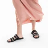 Vanessa Wu Mules Mila à brides tressées noires< Mules | Sandales Plates