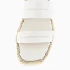 Vanessa Wu Mules Nala beige clair à plateforme cordes< Mules | Sandales Plates