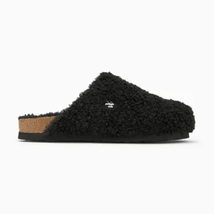 Vanessa Wu Sabots Ezia noirs en fausse fourrure< Mocassins, Derbies, Ballerines