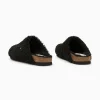 Vanessa Wu Sabots Ezia noirs en fausse fourrure< Mocassins, Derbies, Ballerines