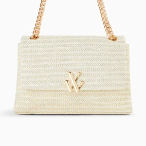 Vanessa Wu Sac à main Naomi ivoire à chaîne< Sacs