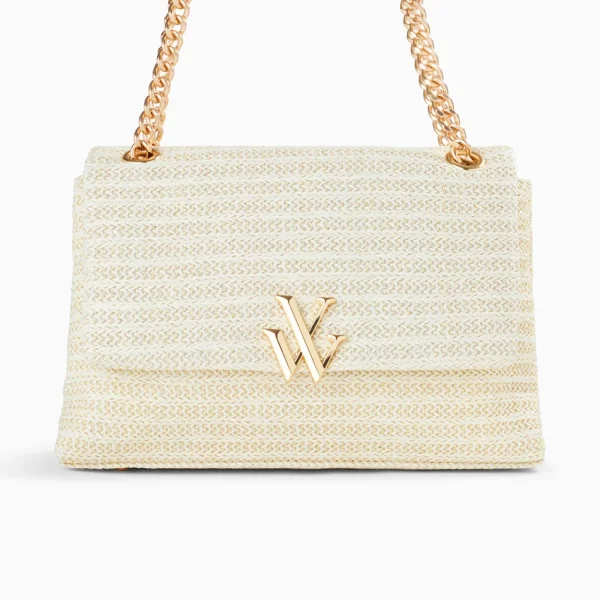 Vanessa Wu Sac à main Naomi ivoire à chaîne< Sacs