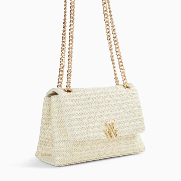 Vanessa Wu Sac à main Naomi ivoire à chaîne< Sacs