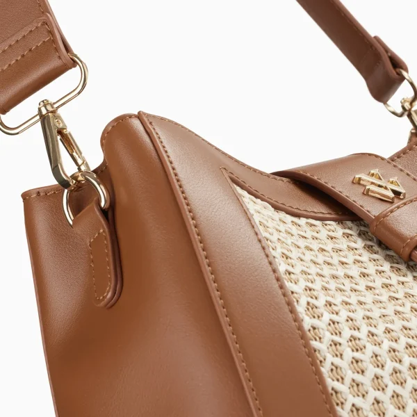 Vanessa Wu Sac bourse Carmen camel< Sacs