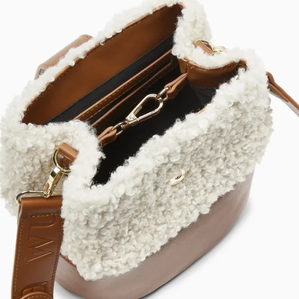 Vanessa Wu Sac seau Leslie camel en fausse fourrure< Sacs