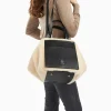 Vanessa Wu Sac week-end Kenza beige et noir en fausse fourrure< Sacs