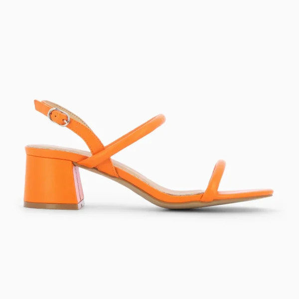Vanessa Wu Sandales à talon minimalistes Oriane orange< Sandales À Talon, Compensées
