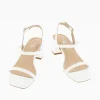 Vanessa Wu Sandales à talon minimalistes Romy blanc mat< Sandales À Talon, Compensées