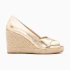 Vanessa Wu Sandales compensées peep-toe Léonie or< Sandales À Talon, Compensées