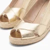 Vanessa Wu Sandales compensées peep-toe Léonie or< Sandales À Talon, Compensées