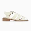 Vanessa Wu Sandales plates Arielle blanches style pêcheur< Sandales Plates